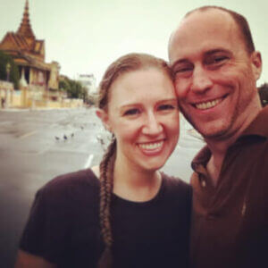 Jonathan and Elizabeth Trotter in Cambodia